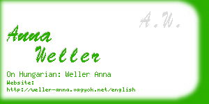 anna weller business card